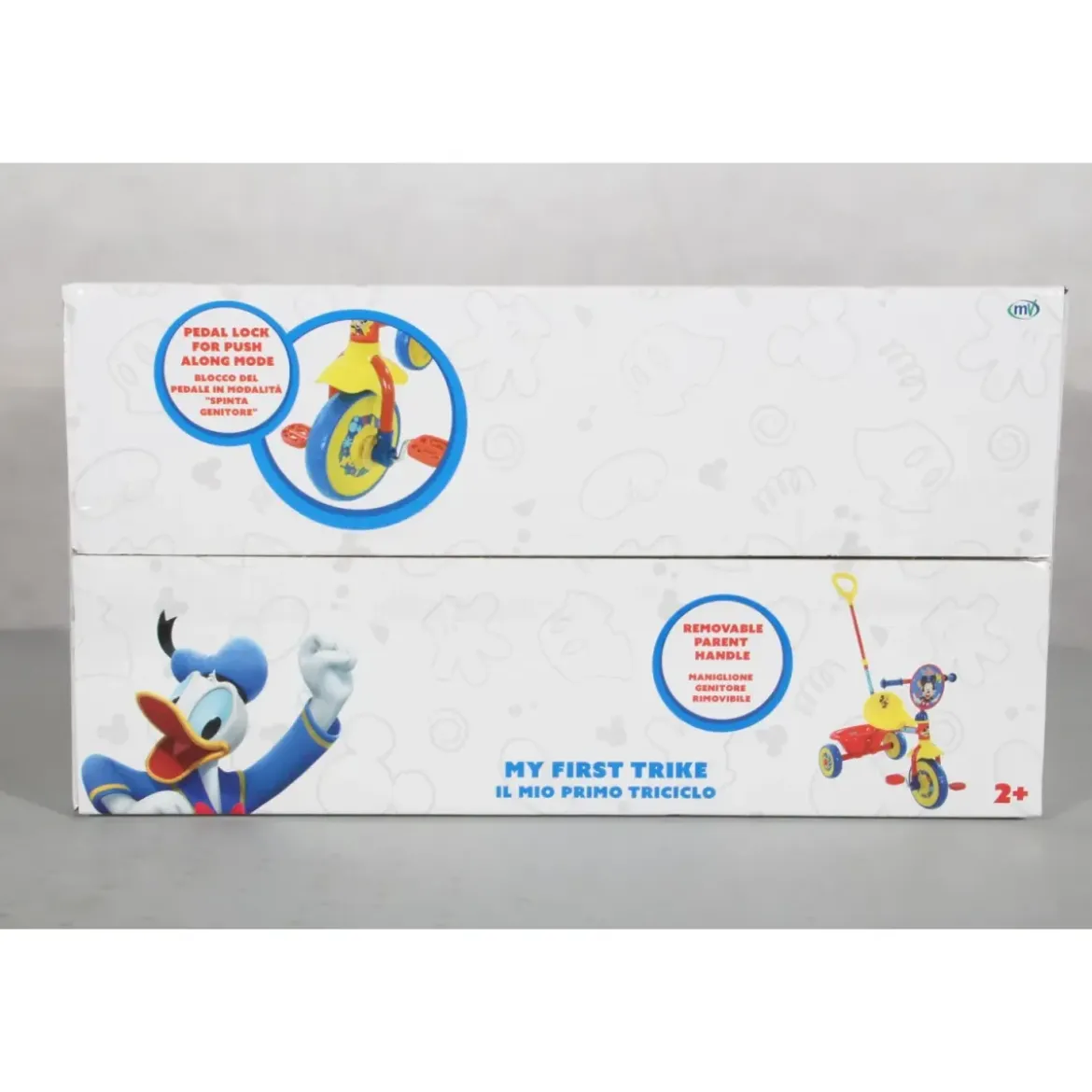 Triciclo per Bambini Maniglia Regolabile Topolino Disney Ruote EVA