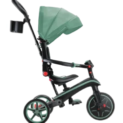 Triciclo Pieghevole 4 in 1 per Bambini Verde Oliva con Ruote EVA
