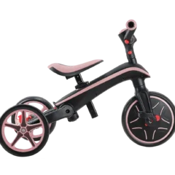 Triciclo Pieghevole 4 in 1 per Bambini Rosa Pastello con Ruote EVA