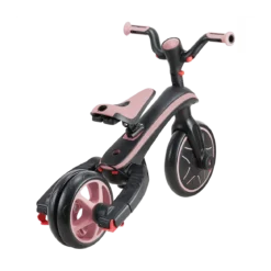 Triciclo Pieghevole 4 in 1 per Bambini Rosa Pastello con Ruote EVA
