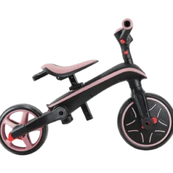 Triciclo Pieghevole 4 in 1 per Bambini Rosa Pastello con Ruote EVA