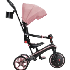 Triciclo Pieghevole 4 in 1 per Bambini Rosa Pastello con Ruote EVA