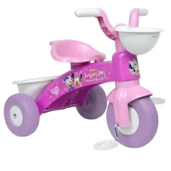 Triciclo Primi Passi per Bambini Minnie Disney 3 Ruote 2 Cestini