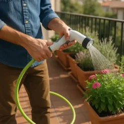 Tubo da Giardino Estensibile 15 m con Pistola per Irrigazione Multigetto