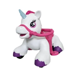 Unicorno Elettrico Cavalcabile 12V per Bambini con Luci e Suoni