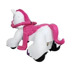 Unicorno Elettrico Cavalcabile 12V per Bambini con Luci e Suoni