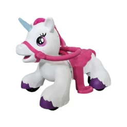 Unicorno Elettrico Cavalcabile 12V per Bambini con Luci e Suoni