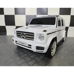 Valigia da Viaggio 2 in 1 Auto Mercedes Bianca Cavalcabile per Bambini