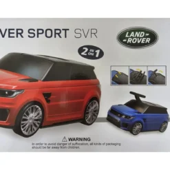 Valigia da Viaggio 2 in 1 Auto Range Rover Rossa Cavalcabile per Bambini
