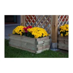 Vaso Fioriera in Legno 120x40 Rettangolare Cassetta Balcone Giardino Portavaso