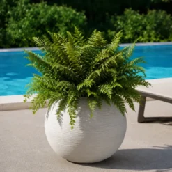 Vaso in Resina Beige 40x33 Rotazionale da Interno Esterno Atossico