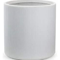 Vaso in Resina Bianco 36x35 Resistente Raggi UV Materiale Riciclabile