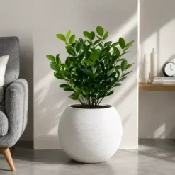 Vaso in Resina Bianco 40x33 Rotazionale da Interno Esterno Atossico