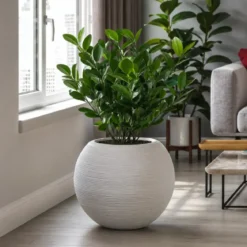 Vaso in Resina Bianco 40x33 Rotazionale da Interno Esterno Atossico
