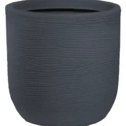 Vaso in Resina Grigio 35x34 Resistente Raggi UV Materiale Riciclabile