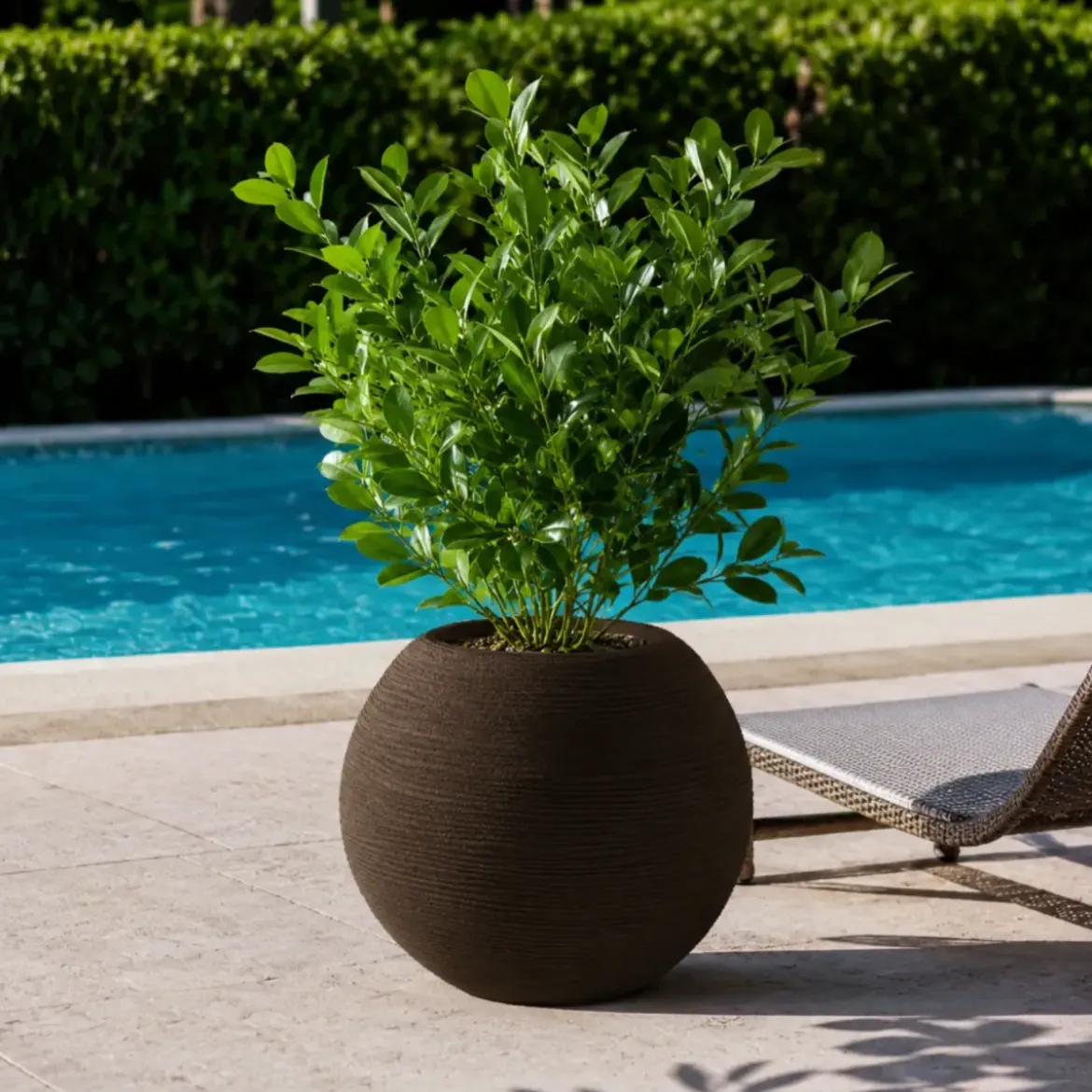Vaso in Resina Marrone 40x33 Rotazionale da Interno Esterno Atossico
