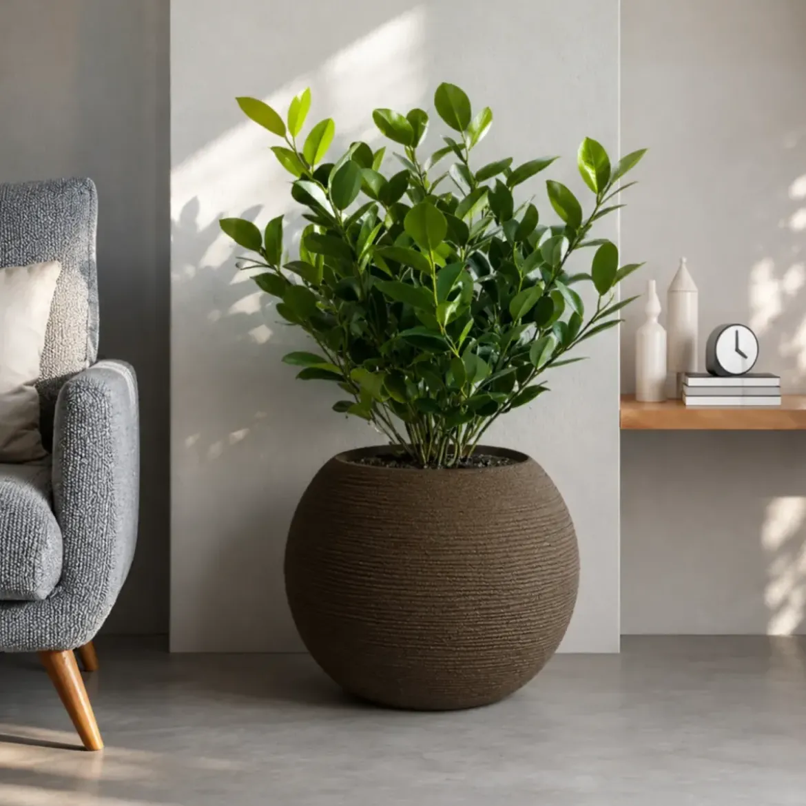 Vaso in Resina Marrone 40x33 Rotazionale da Interno Esterno Atossico