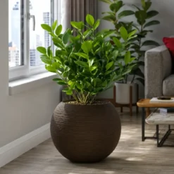 Vaso in Resina Marrone 40x33 Rotazionale da Interno Esterno Atossico
