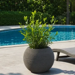 Vaso in Resina Verde 40x33 Rotazionale da Interno Esterno Atossico