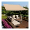 Vela Impermeabile Quadrata 5x5 m Beige con Anelli in Acciaio Rinforzato