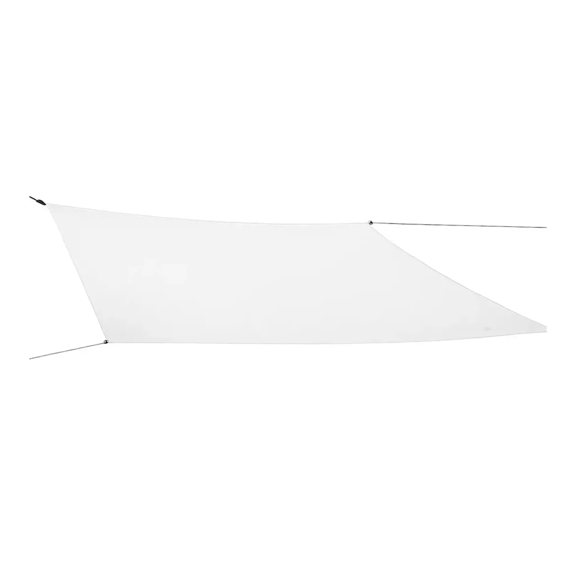 Vela Impermeabile Quadrata 5x5 m Bianco con Anelli in Acciaio Rinforzato