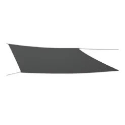 Vela Impermeabile Quadrata 5x5 m Antracite con Anelli in Acciaio Rinforzato