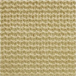 Vela Ombreggiante Triangolare Beige 5x5x5 m Cucitura Rinforzata