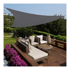 Vela Ombreggiante Triangolare 3,6x3,6 m Antracite Idrorepellente Esterno
