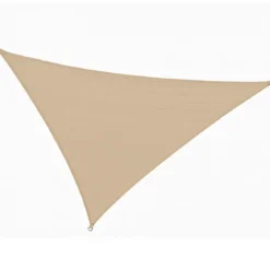 Vela Ombreggiante Triangolare Beige 3,6x3,6x3,6 m con Anelli in Acciaio
