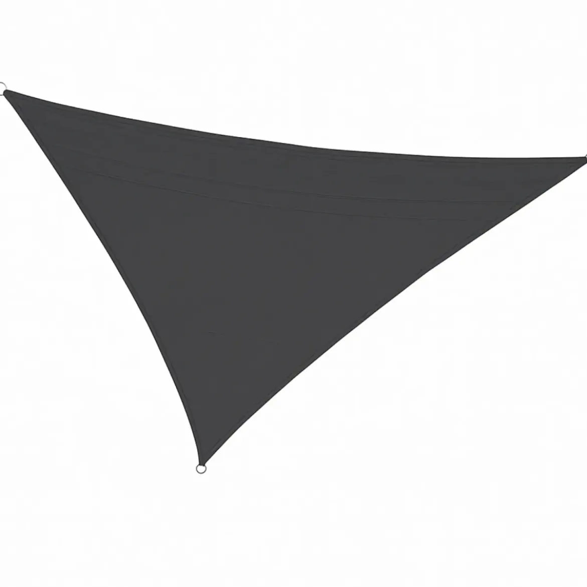 Vela Ombreggiante Triangolare Antracite 3,6x3,6x3,6 m Anelli in Acciaio
