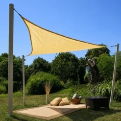 Vela Ombreggiante Triangolare Beige 360x360x360cm in HDPE Esterno