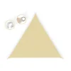 Vela Ombreggiante 3x3 Beige Triangolare Telo da Giardino Esterno Tenda Parasole
