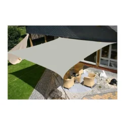 Vela Ombreggiante 3x3 Grigia Quadrata Telo per Giardino Esterno Tenda Parasole