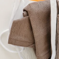 Vela Ombreggiante 4x5 m Beige Rettangolo Traspirante Anelli Acciaio