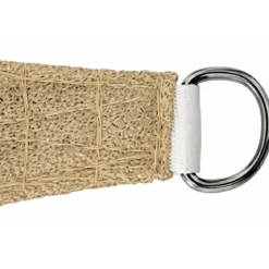 Vela Ombreggiante 4x5 m Beige Rettangolo Traspirante Anelli Acciaio