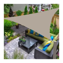 Vela Ombreggiante 3x3 Tortora Triangolare Telo Tenda Parasole Giardino Esterno