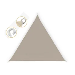 Vela Ombreggiante 5x5 Tortora Triangolare Tenda Parasole Giardino Impermeabile