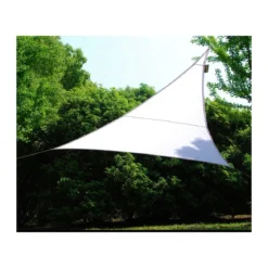 Vela Telo Ombreggiante 5x5 Triangolare Bianco Giardino Ombra Sole Tenda Parasole