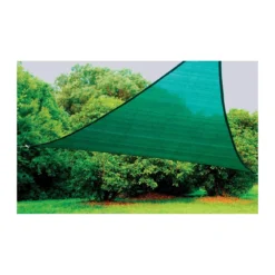 Vela 5x5 Triangolare Telo Ombreggiante Verde Giardino Ombra Tenda Parasole