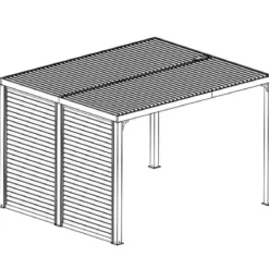 Veneziane in Alluminio 2 Pannelli per Pergola Bioclimatica Lato 3 m