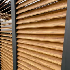 Veneziane 2 Pannelli Effetto Legno per Pergola Bioclimatica Lato 3 m