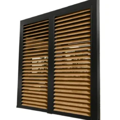 Veneziane 2 Pannelli Effetto Legno per Pergola Bioclimatica Lato 3 m