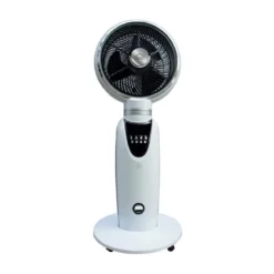 Ventilatore a Piantana Nebulizzatore Bianco Silenzioso con Telecomando Pavimento