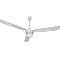 Ventilatore a Soffitto 3 Pale Bianco Regolatore Velocità Luce