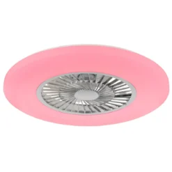 Ventilatore da Soffitto con Argento Bianco 60 cm LED RGB Telecomando
