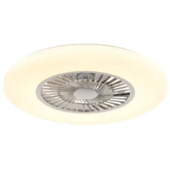 Ventilatore da Soffitto con Argento Bianco 60 cm LED RGB Telecomando