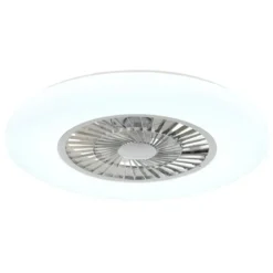 Ventilatore da Soffitto con Argento Bianco 60 cm LED RGB Telecomando