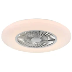 Ventilatore da Soffitto con Argento Bianco 60 cm LED RGB Telecomando