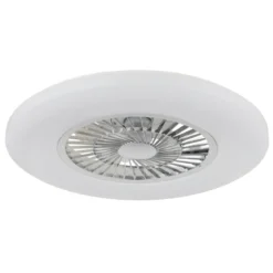 Ventilatore da Soffitto con Argento Bianco 60 cm LED RGB Telecomando