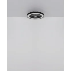 Ventilatore da Soffitto con Luce 54 cm Nero Telecomando Luce Notturna